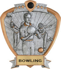 Bowling Sport Legend Shield Resin Trophy - Female 8.5" [RSLS-BWF]