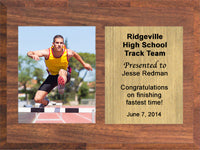 Traditional Woodgrain Horizontal Photo Plaque - 8 x 6 inch [PH328-TWD]