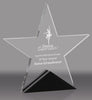 Acrylic Star with Black Accents - 7.5 inch [ATSTRI-7-Q]