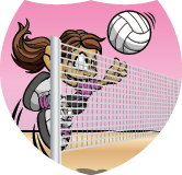 Volleyball Female Pee Wee Shield Insert [SH-3728]