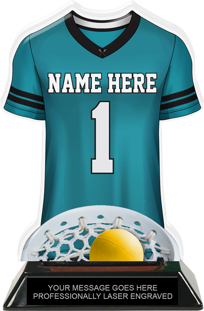 Lacrosse Male Jersey Colorix-T Acrylic Trophy- Teal [TACR7-JSY-LC-TEAL-M-Q]