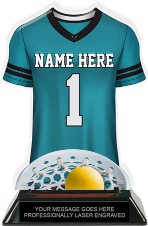 Lacrosse Male Jersey Colorix-T Acrylic Trophy- Teal [TACR7-JSY-LC-TEAL-M-Q]