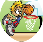 Basketball Male Pee-Wee Shield Insert [SH-3441]