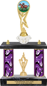 Two-Post Diamond Riser Star Victory Insert Trophies