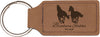 Dark Brown Laserable Leatherette Rectangle Keychain [KCRECT-178]