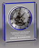 Crystal Clock Award with Cobalt Blue Border [CM245-5]