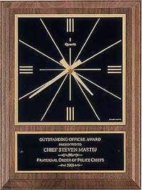 American Walnut Vertical Wall Clock with Square Face [TDC257]