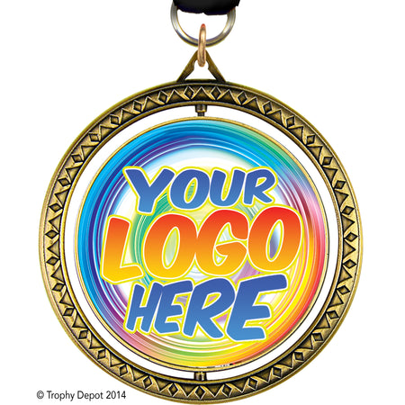 2.5" Custom Insert Spinning Medal - TD Exclusive! [MXDTDSPN]