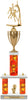 Two-Post Trophy w/ Rectangle/Oval Center Column w/ Cup [T3MC36]