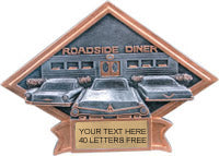 Car Show Dimensional Diamond Resin Trophy [RDJ4-DRIVEIN]