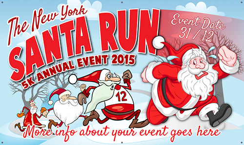 Santa Run Vinyl Banner- Group [VB-SNTRN-GRP]