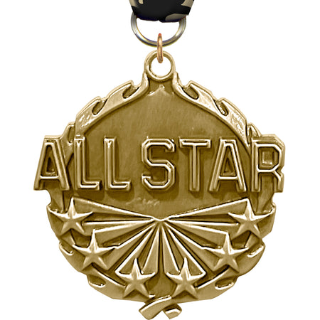 1.75 inch All Star Wreath Medal [MP18-ALSTR-G]
