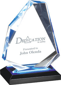Multi-faceted Diamond Jewel Acrylic Awards [Blue]