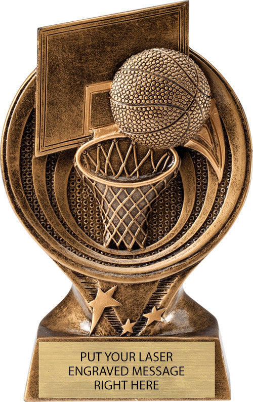 Basketball Saturn 6" Resin Trophy [RM26ST-BKG]