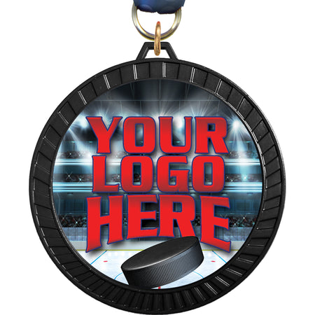 2.5" Black Sunray Custom Insert Medal [MXSR25-BLK]