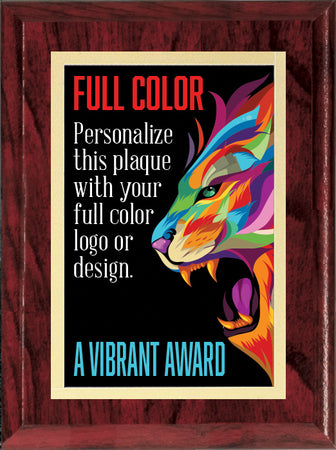 Full Color Full Plate Plaque - 6x8 inch [PM21-6X8-FC]