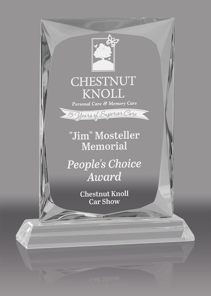 Crystal Beveled Rectangle Award - 8 inch [CPRM-8-X]