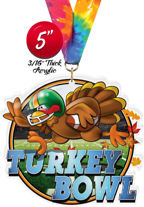 Turkey Bowl Colorix-M Acrylic Medal [MACR5-TRKBWL-Q]