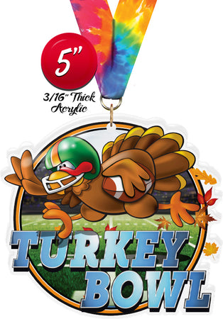 Turkey Bowl Colorix-M Acrylic Medal [MACR5-TRKBWL-Q]
