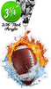 Fire & Water Football Colorix-M Acrylic Medal [MACR375-FW-FB-Q]