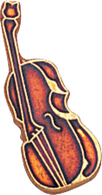 Cello/Bass Enameled Gold Pin [PCM-MC-22]