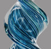 Art Glass Blue/Green Swirl 12