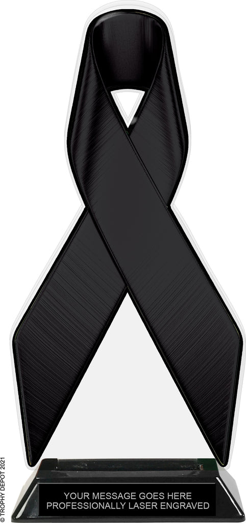 Black Ribbon Colorix-T Acrylic Trophy - 10 inch [TACR10-RBN-BLK-Q]
