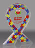 Custom Autism Puzzle Awareness Ribbon Acrylic Award - 5 inch [ATRIB-AS-5-FC-Q]