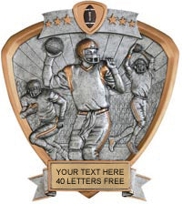 Football Sport Legend Shield Resin Trophy [RSLS-FB]