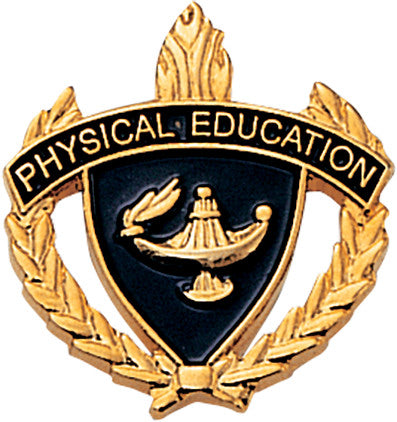 Physical Education 3D Enameled Scholastic Pin [PCM-WRT-PE]