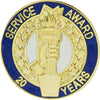 20 Years Service Award Enameled Round Pin [PCM-SRV-147RA]
