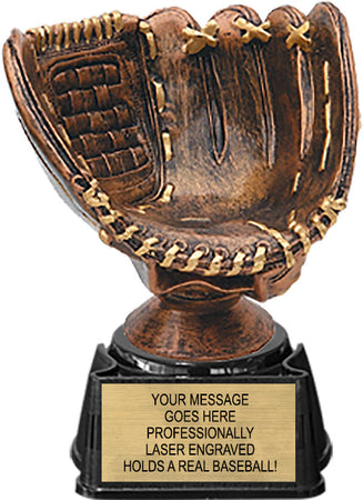 Baseball Glove Ball Holder Trophy [TRGGLV-BS]