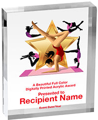 Gymnastics Vibrix Acrylic Award [ACB45V-GG]