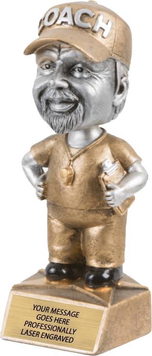 Coach Bobblehead Jr. Resin Trophy - Male [BHJR-COM]
