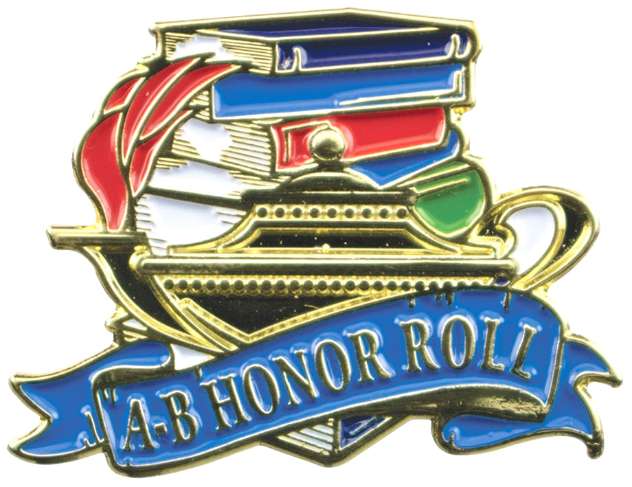 A-B Honor Roll Academic Lapel Torch Pin [LPSE206]