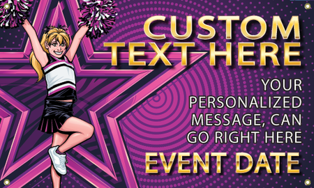 Cheer Vinyl Banner- Star [VB-CH-STR]