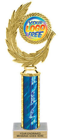 Feather Custom Insert Trophy w/ Column - 12.5 inch [TXi12-M60]