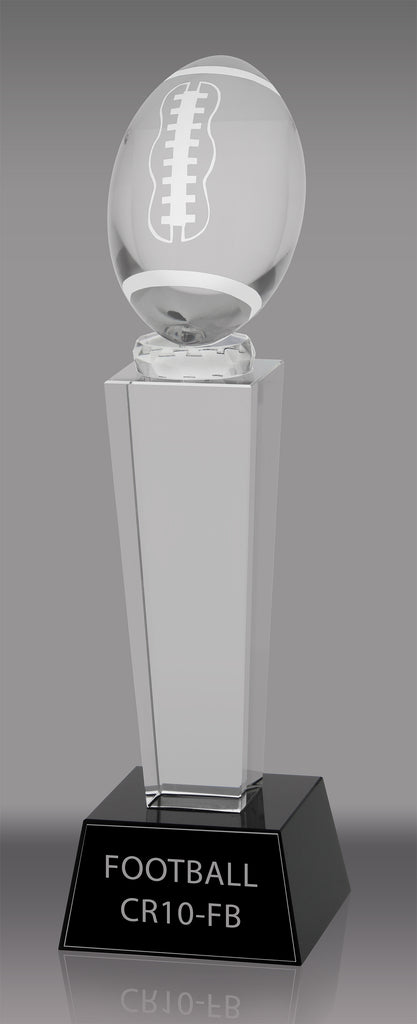 Crystal Football Award- 10 inch [CR10-FB-X]