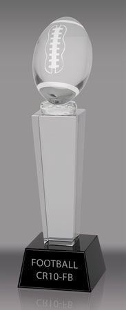 Crystal Football Award- 10 inch [CR10-FB-X]