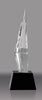 Crystal Faceted Obelisk Award on Black Pedestal Base [CJ033S-9]