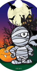 Halloween- Mummy Kid Dog Tag Insert [DT-2334]