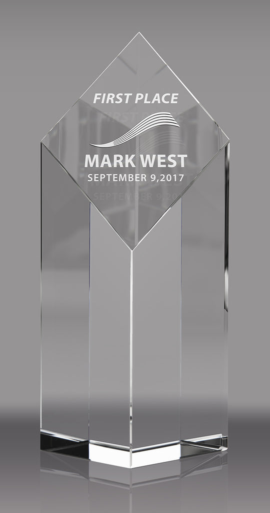 Diamond Fortress Crystal Award - 7.125 inch [CFDIAPL-7-X]