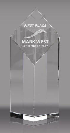 Diamond Fortress Crystal Award - 7.125 inch [CFDIAPL-7-X]