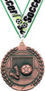 2.75 in Soccer Wreath Framed Medal- Bronze [M311-SC-B]