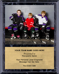 Black Marbleized Vertical Photo Plaque [PP1215-V-BLK]