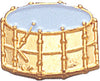 Drum Enameled Gold Pin [PCM-MC-11]