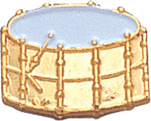 Drum Enameled Gold Pin [PCM-MC-11]