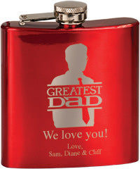Stainless Steel Flask- Gloss Red Finish [FLSKJ-GRED]
