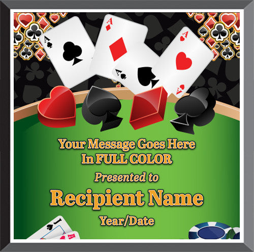 Poker Square Graphix Plaque [PGFXQ1010-PK]