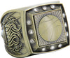 Championship Ring with Activity Insert- Basketball Gold [RGSJ-G-12ST-BK]